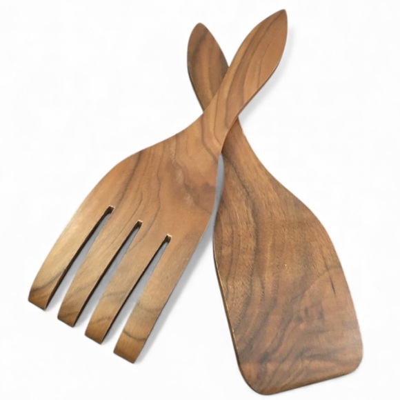 Other - Wooden Salad Fork and Spoon Set
